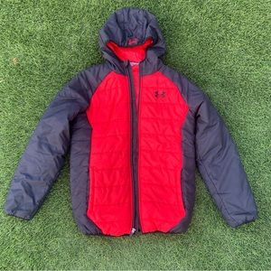 Under Armour Youth Puffer Jacket Large with Hood Hooded